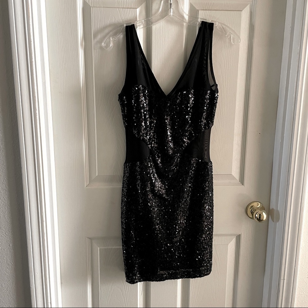 Black sequin dress